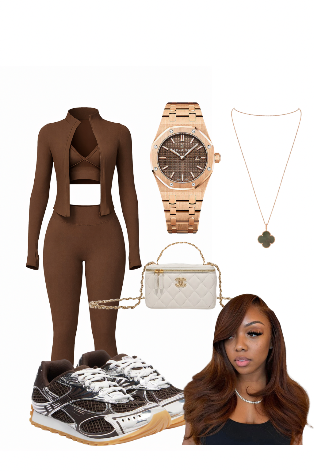 Gym Bae 3 Piece Set - Brown
