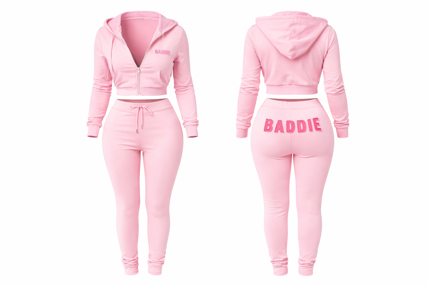 Distressed Suit Pink