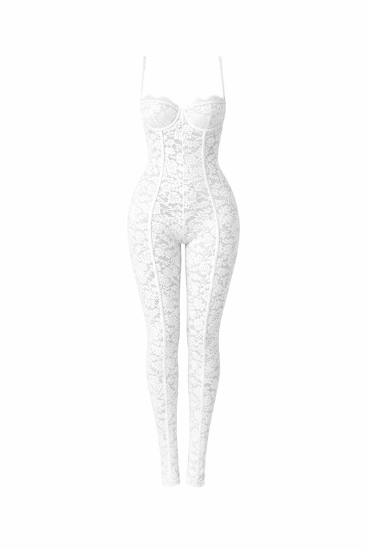 White Lace Jumpsuit