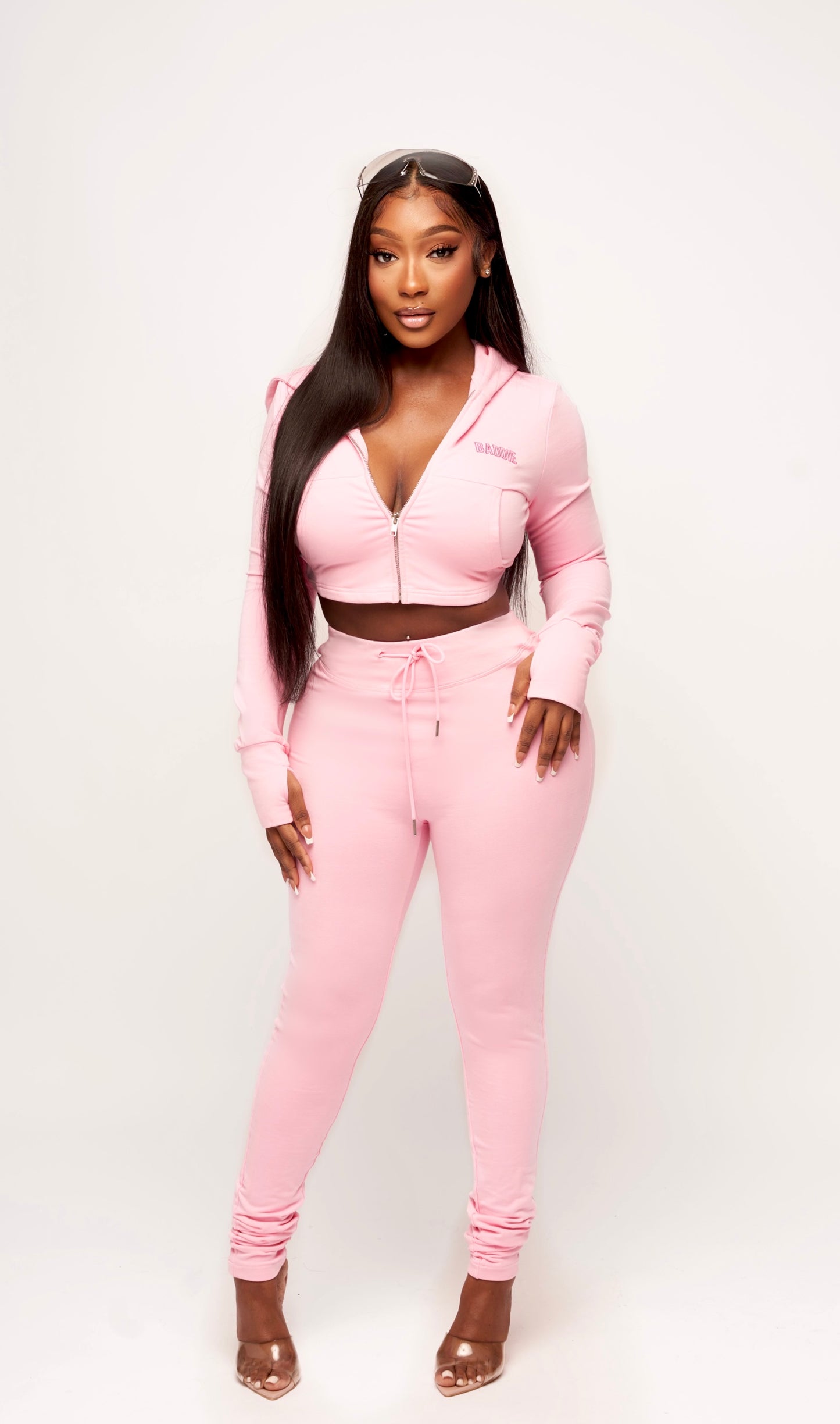 Distressed Suit Pink