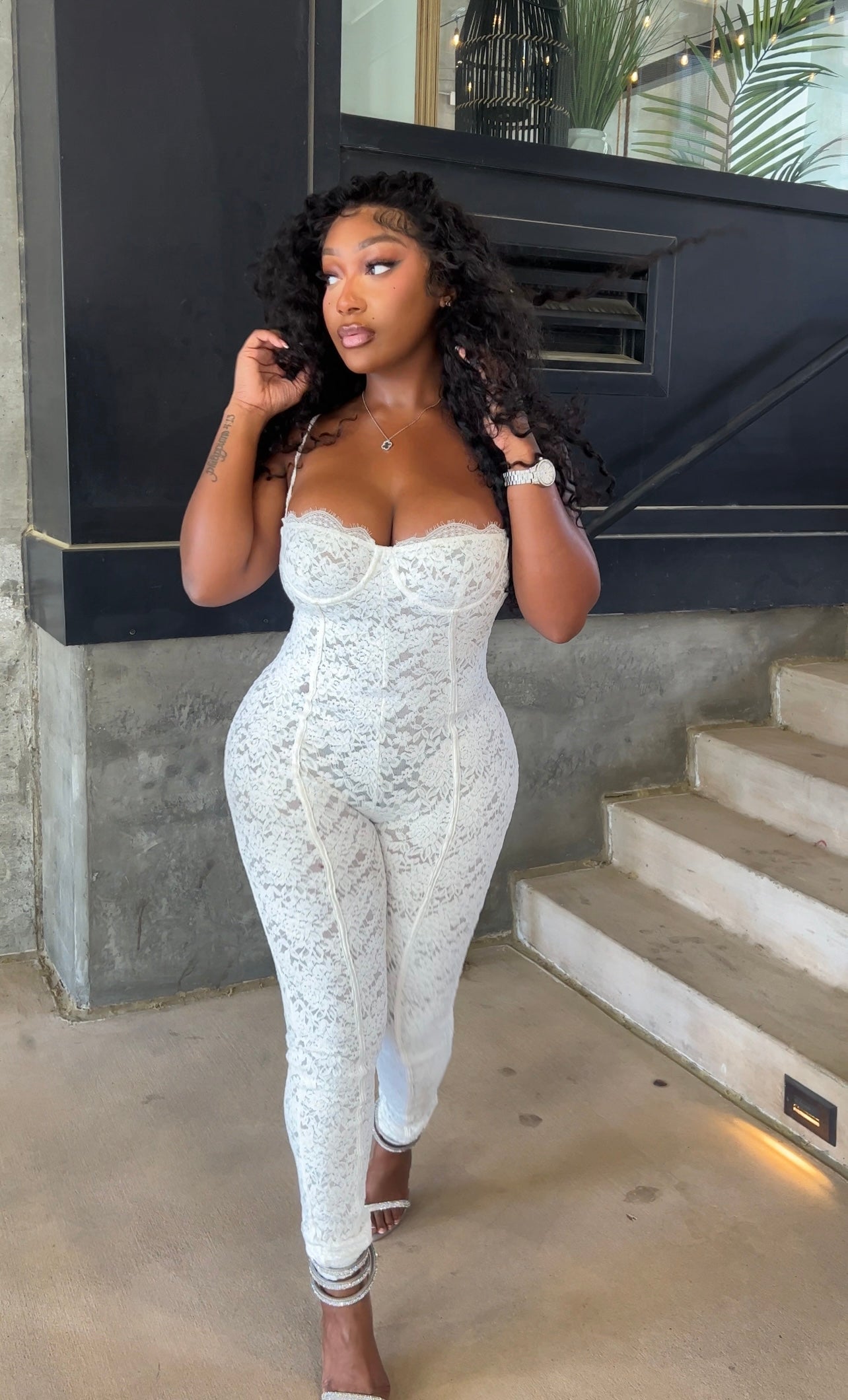White Lace Jumpsuit